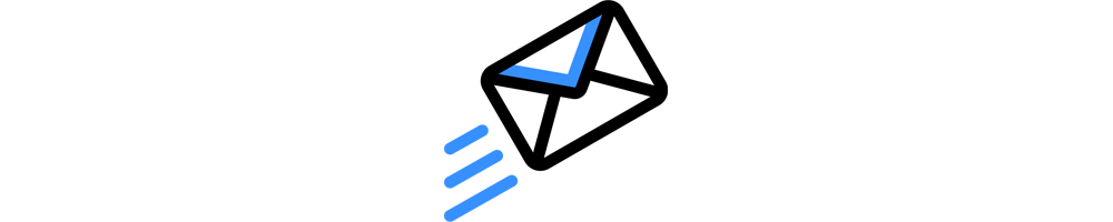 Email marketing illustration with envelope and growth chart